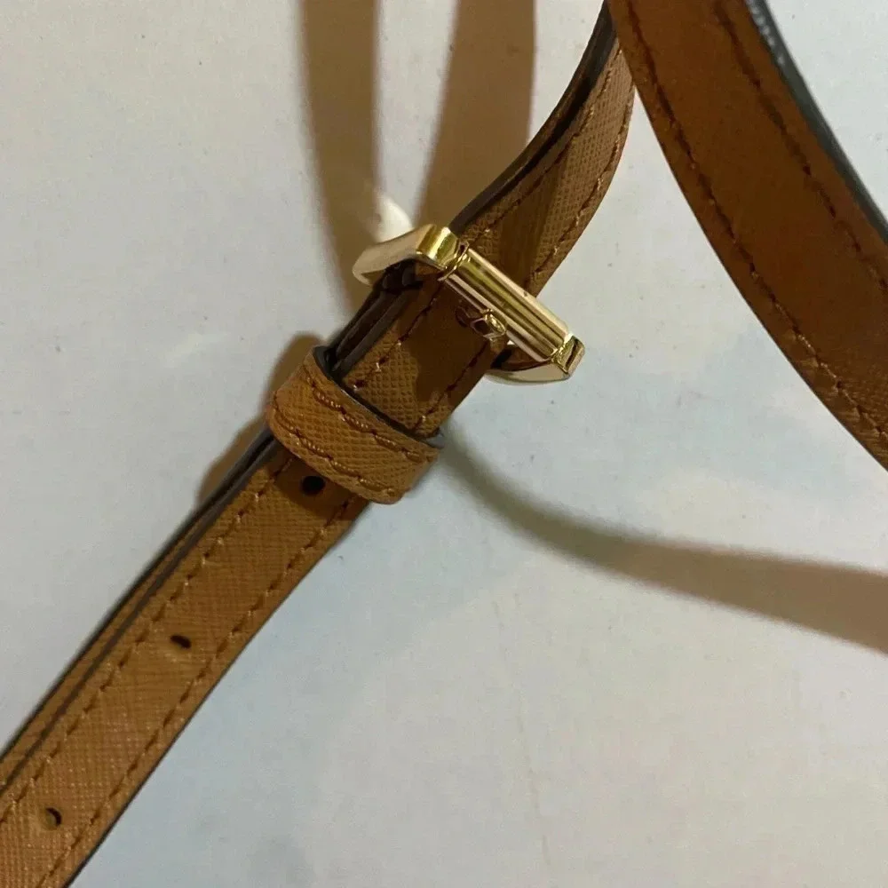 Michael kors brown saffiano leather satchel handbag